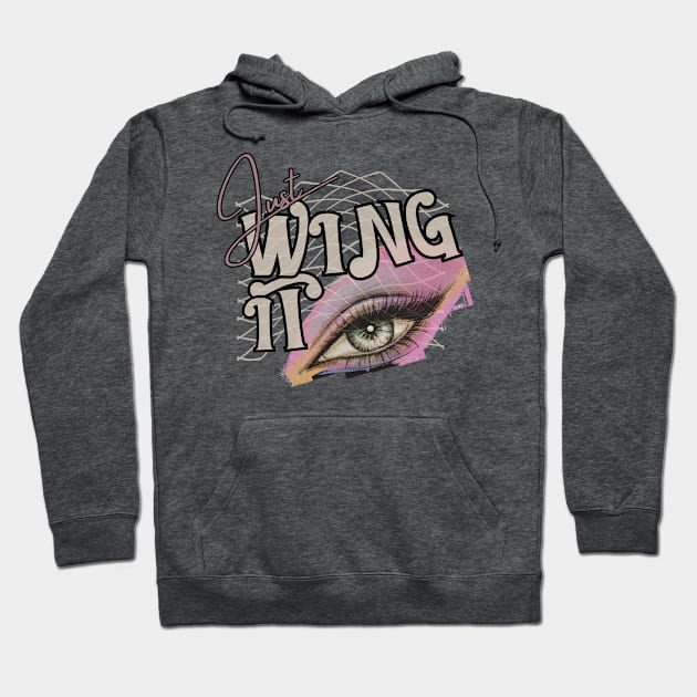 just wing it 90's vintage punk Hoodie by AdaleCreates